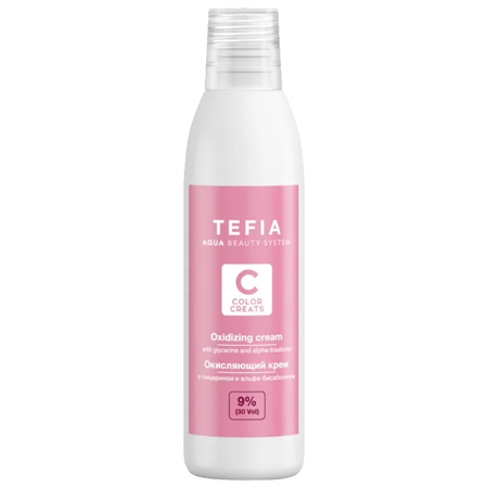 27335 TEFIA Color Creats Окисляющий крем с глицерином и альфа-бисабололом 9 vol 30 120мл
