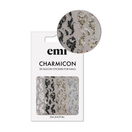 E.Mi, 3D-стикеры №155 Вензеля Charmicon 3D Silicone Stickers 