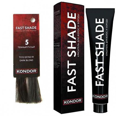 394983 KONDOR «FAST SHADE» Краситель для волос и бороды, тон 5 - тёмный русый 60мл