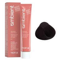 Tefia, Крем-краска перманентная AMBIENT 3.77 Темный брюнет интенсивный фиолетовый, 60 мл