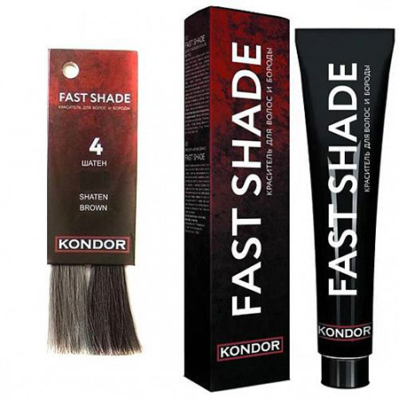394976 KONDOR «FAST SHADE» Краситель для волос и бороды, тон 4 - шатен 60мл
