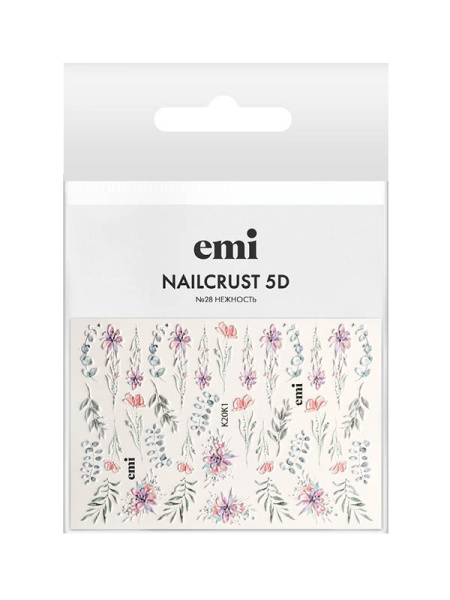 E.Mi, Трафареты-слайдеры №28 Нежность NAILCRUST 5D