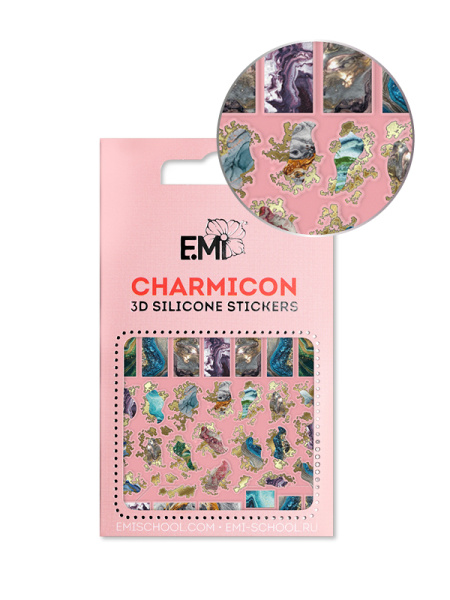 E.Mi, 3D-стикеры №142 Мрамор Charmicon 3D Silicone Stickers
