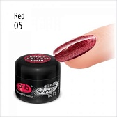PNB, Гель-паста Шиммер PNB 05 UV/LED Shimmer Gel Paste 05, Red, 5 мл