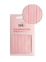 E.Mi, 3D-стикеры №163 Линии белые Charmicon 3D Silicone Stickers