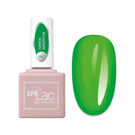 E.MiLac, Гель-лак №052 Зеленый абсент NEON, 15 мл