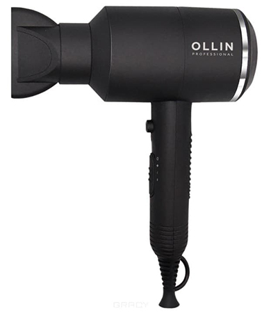 398004 Профессиональный фен OLLIN Professional модель OL-7115 (чёрный, 1500Вт, 2 скорости, 3 темп.режима,