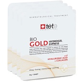 TETe Cosmeceutical, Гидрогелевая маска с коллоидным золотом Gold Collagen Hydrogel, 4 шт. в упаковке