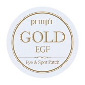 Petitfee, Набор патчей для век гидрогелевые золото, EGF Gold EGF Eye Spot Patch, 90 шт.