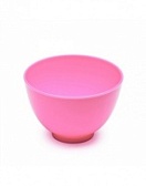 Мисочка пластиковая (МЯГКАЯ) для масок (диаметр 10,5см., высота 7см.) Розовая