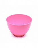 Миска пластиковая (МЯГКАЯ) для масок (диаметр 10,5см., высота 7см.) Розовая