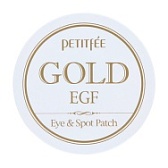 Petitfee, Набор патчей для век гидрогелевые золото, EGF Gold EGF Eye Spot Patch, 90 шт.