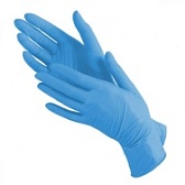 Перчатки нитриловые (голубые) размер "S" 100шт/упк Klever