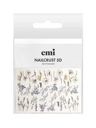 E.Mi, Трафареты-слайдеры №25 Ромашки NAILCRUST 5D