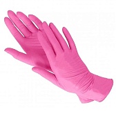 Перчатки нитриловые (розовые) Klever "XS" 100шт/упк 