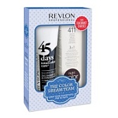 REVLON, Набор RCC 45+NCC 411 FOR RADIANT DARKS, Крем-краска и шампунь