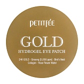 Petitfee, Набор патчей для век гидрогелевые золото, Gold Hydrogel Eye Patch, 60 шт.