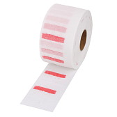 Воротнички бумажные Эконом Белый с  розовой липучкой 5 рулонов по 100 шт