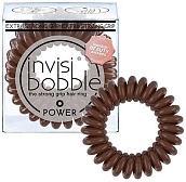 INVISIBOBBLE, Резинка-браслет для спорта (коричневая) POWER Pretzel Brown, 3 шт.