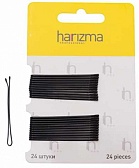 Harizma, Невидимки прямые 50 мм, черные, 24 шт.