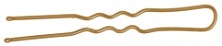 DEWAL, Шпильки золотистые, волна 45 мм, на блистере, 60 шт.,жесткие
