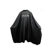 Ollin, Пеньюар для стрижки на крючках чёрный, 160х145 см