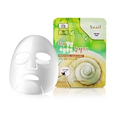 3W CLINIC, Тканевая маска для лица c муцином улитки Fresh Snail Mucus Mask Sheet, 23 мл