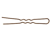 DEWAL, Шпильки коричневые, волна, тонкие 45 мм, на блистере, 60 шт.