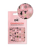 E.Mi, 3D-стикеры №148 Новогодние украшения Charmicon 3D Silicone Stickers