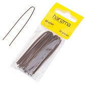 Harizma, Шпильки прямые 60 мм, коричневые, 30 шт.