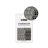 E.Mi, 3D-стикеры №160 Квадраты черные Charmicon 3D Silicone Stickers