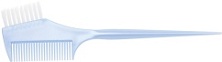 DEWAL, Кисть для окрашивания, голубая, с расческой, с белой прямой щетиной, узкая 45 мм