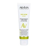 ARAVIA Laboratories, Крем для умывания + скраб + маска с AHA-кислотами Anti-Acne 3-in-1, 100 мл