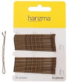 Harizma, Невидимки волна 60 мм, коричневые, 24 шт.
