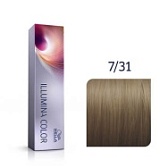 Wella, Крем-краска Illumina Color  7/31 Блонд золотисто пепельный, 60мл