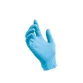 Перчатки витриловые размер S голубые, 100шт/упк.