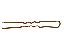 DEWAL, Шпильки коричневые, волна 45 мм, на блистере, 60 шт.