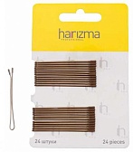 Harizma, Невидимки прямые 50 мм, коричневые, 24 шт.