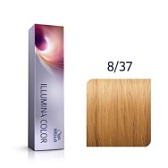 Wella, Крем-краска Illumina Color  8/37 Светлый блонд золотисто - коричневый, 60мл